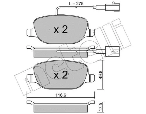 Brake Pad Set, disc brake (22-0704-2)