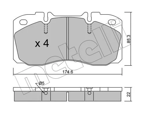 Brake Pad Set, disc brake (22-0268-0)