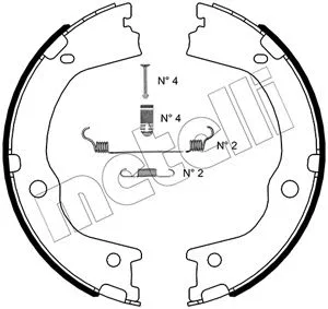 Brake Shoe Set, parking brake (53-0498K)