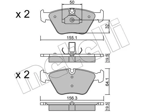 Brake Pad Set, disc brake (22-0207-5)