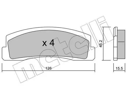 Brake Pad Set, disc brake (22-0046-0)