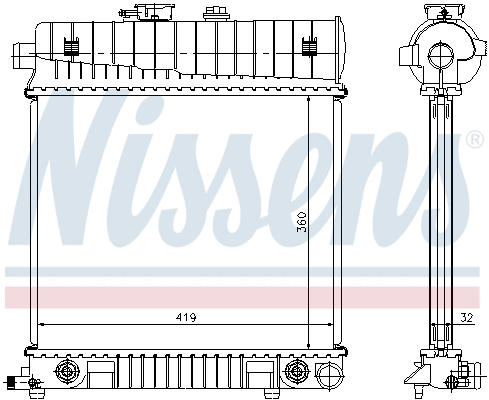 Radiator, engine cooling