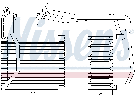 Evaporator, air conditioning