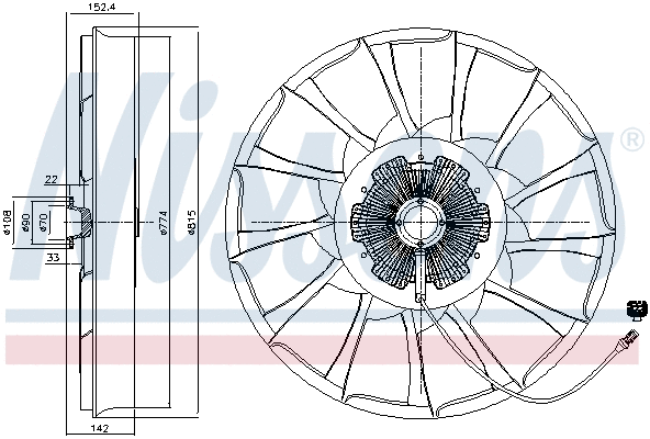 Clutch, radiator fan (86240)