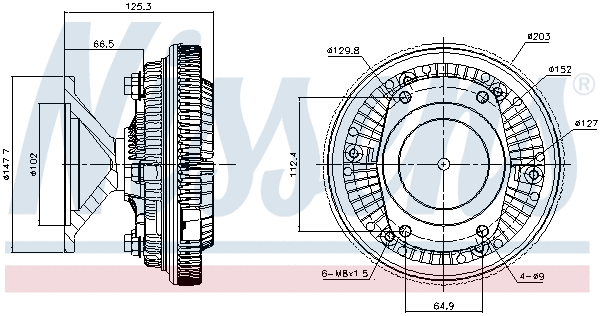 Clutch, radiator fan