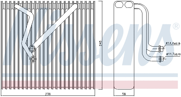 Evaporator, air conditioning