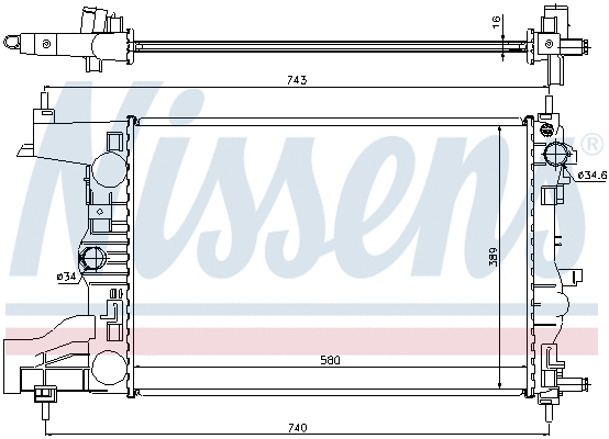 Radiator, engine cooling