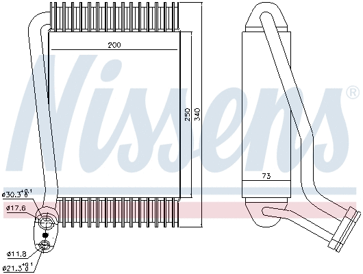 Evaporator, air conditioning