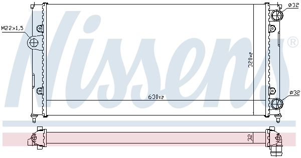 Radiator, engine cooling (691354)