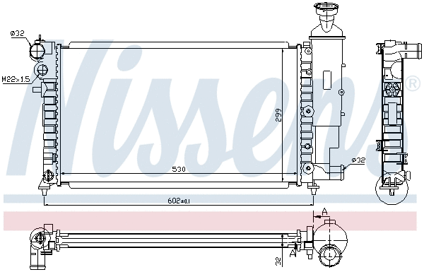 Radiator, engine cooling
