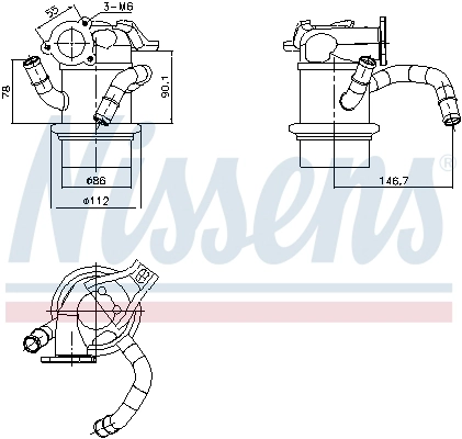 Cooler, exhaust gas recirculation (989421)