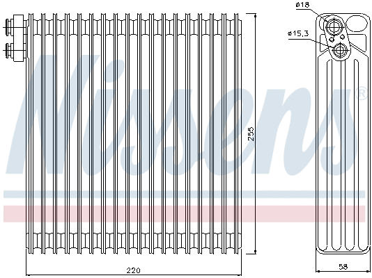 Evaporator, air conditioning