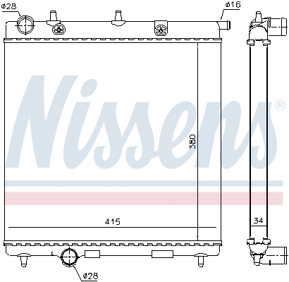 Radiator, engine cooling (699744)