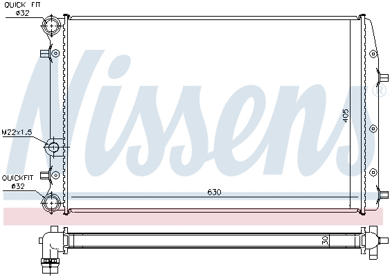 Radiator, engine cooling (694687)