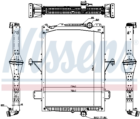 Radiator, engine cooling (65624)