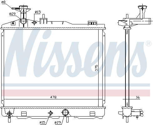 Radiator, engine cooling
