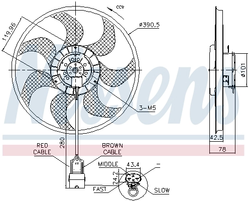 Fan, engine cooling (850074)