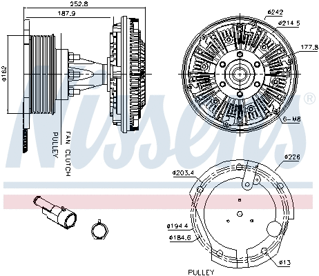 Clutch, radiator fan