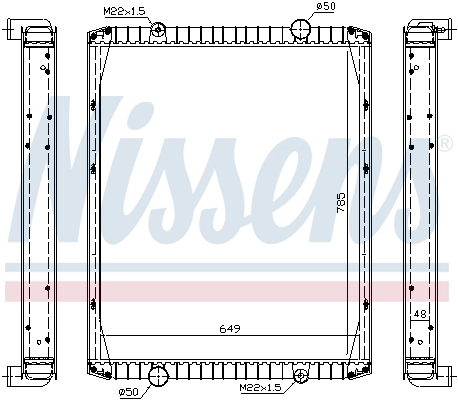 Radiator, engine cooling (63846A)