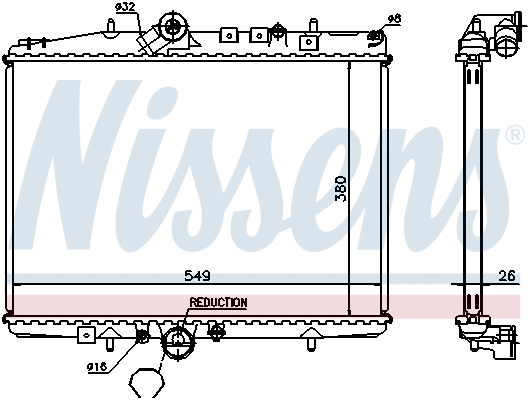 Radiator, engine cooling (698211)