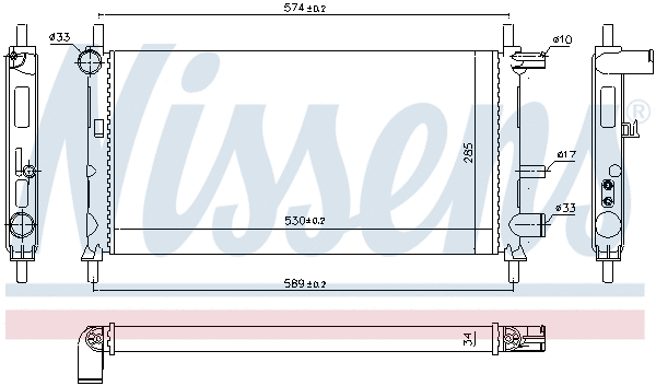 Radiator, engine cooling (695902)