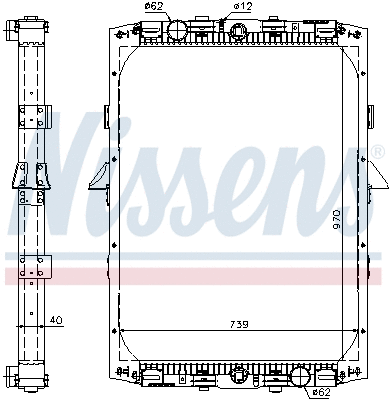 Radiator, engine cooling (61419A)