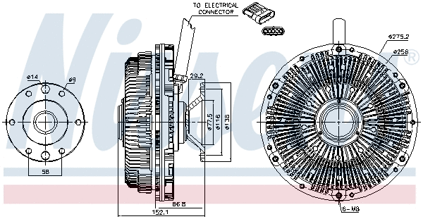 Clutch, radiator fan