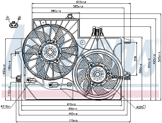 Fan, engine cooling (85200)
