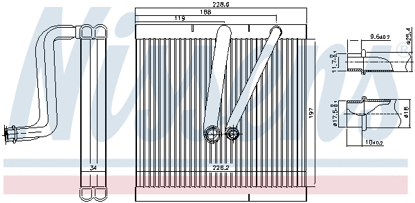 Evaporator, air conditioning