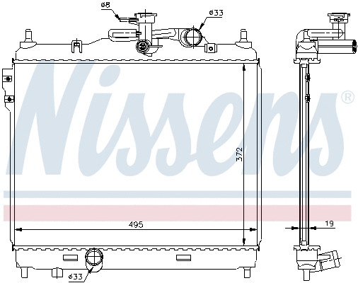 Radiator, engine cooling