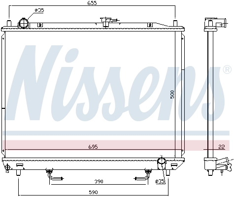 Radiator, engine cooling (628985)