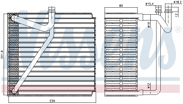Evaporator, air conditioning