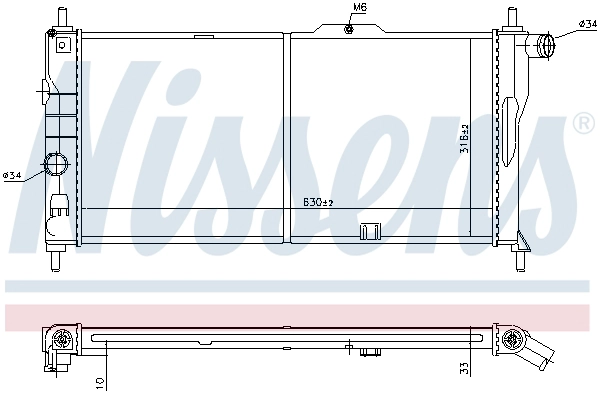 Radiator, engine cooling (693809)