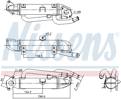 Cooler, exhaust gas recirculation (989414)