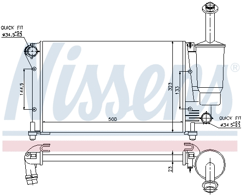 Radiator, engine cooling