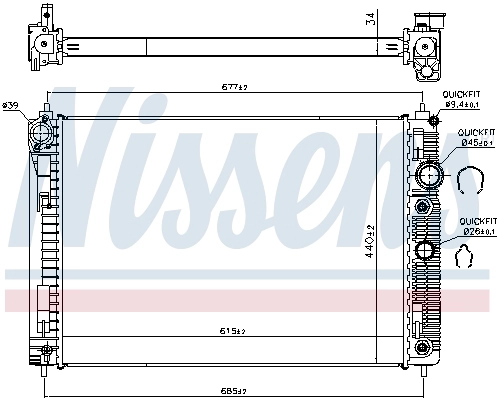 Radiator, engine cooling (606515)