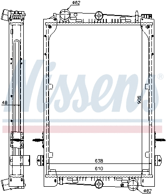 Radiator, engine cooling (61427A)