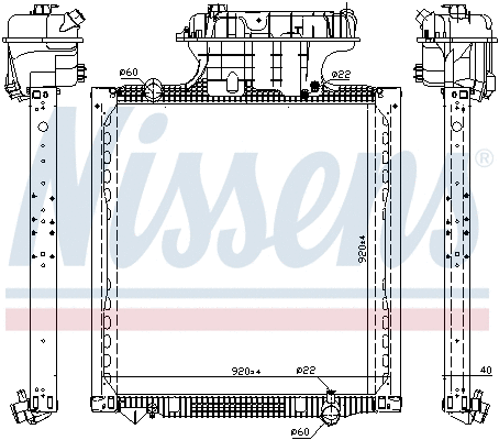 Radiator, engine cooling (606224)