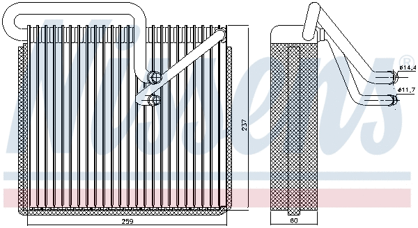 Evaporator, air conditioning