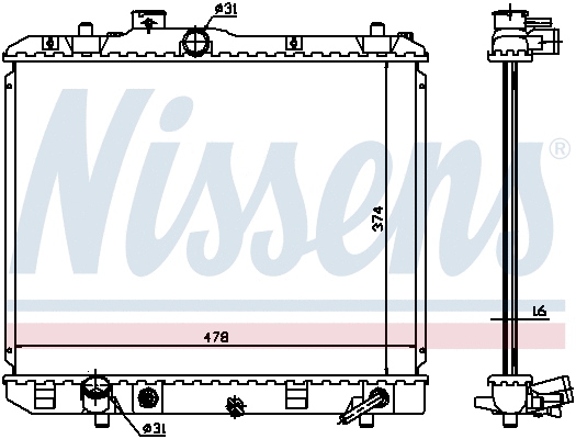 Radiator, engine cooling