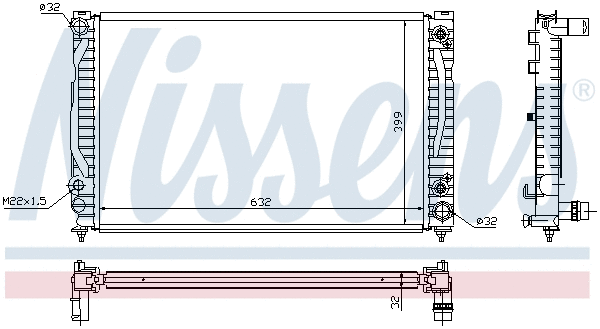 Radiator, engine cooling (690077)