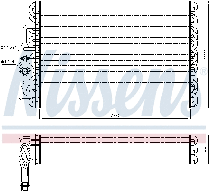 Evaporator, air conditioning