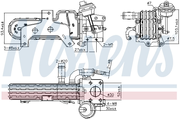 Cooler, exhaust gas recirculation (989420)