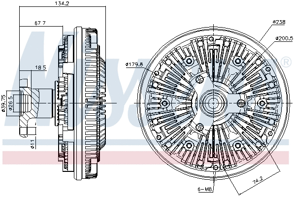 Clutch, radiator fan