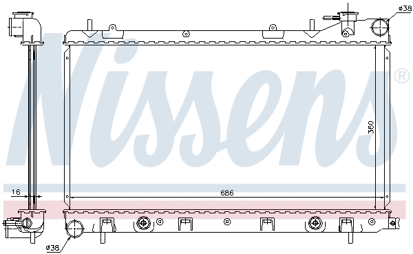 Radiator, engine cooling