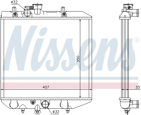 Radiator, engine cooling (61749)