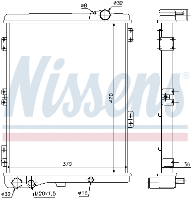 Radiator, engine cooling (693698)