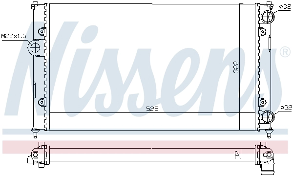 Radiator, engine cooling (691524)