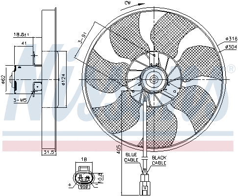 Fan, engine cooling
