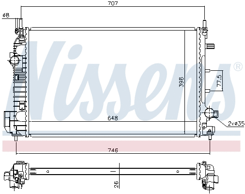 Radiator, engine cooling